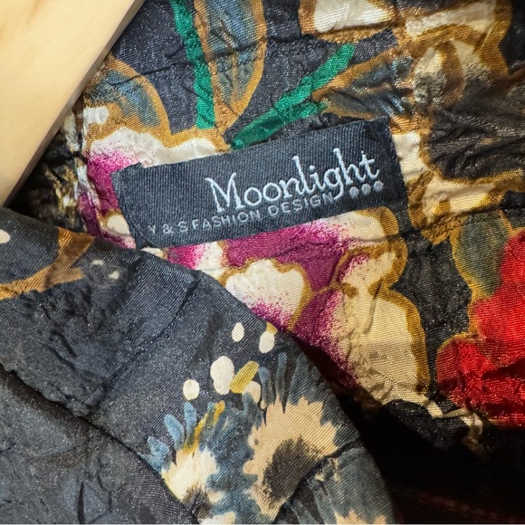 Moonlight Floral Print Short Jacket Red multicolor approximate size medium - Picture 7 of 7